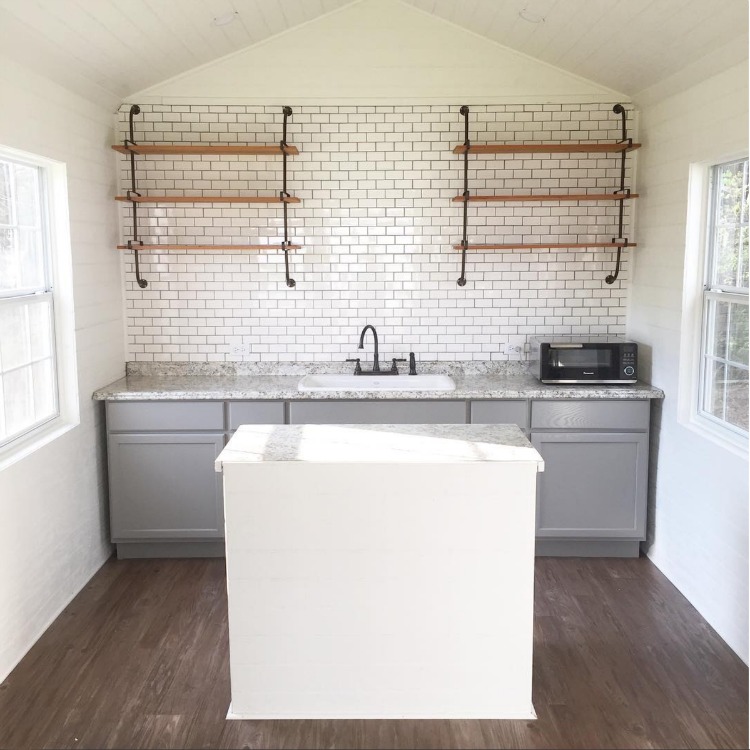 Studio shed with bathroom and kitchen