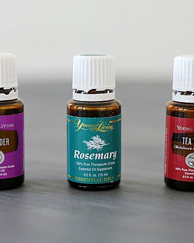 lavender, rosemary, and tea tree essential oils for hair
