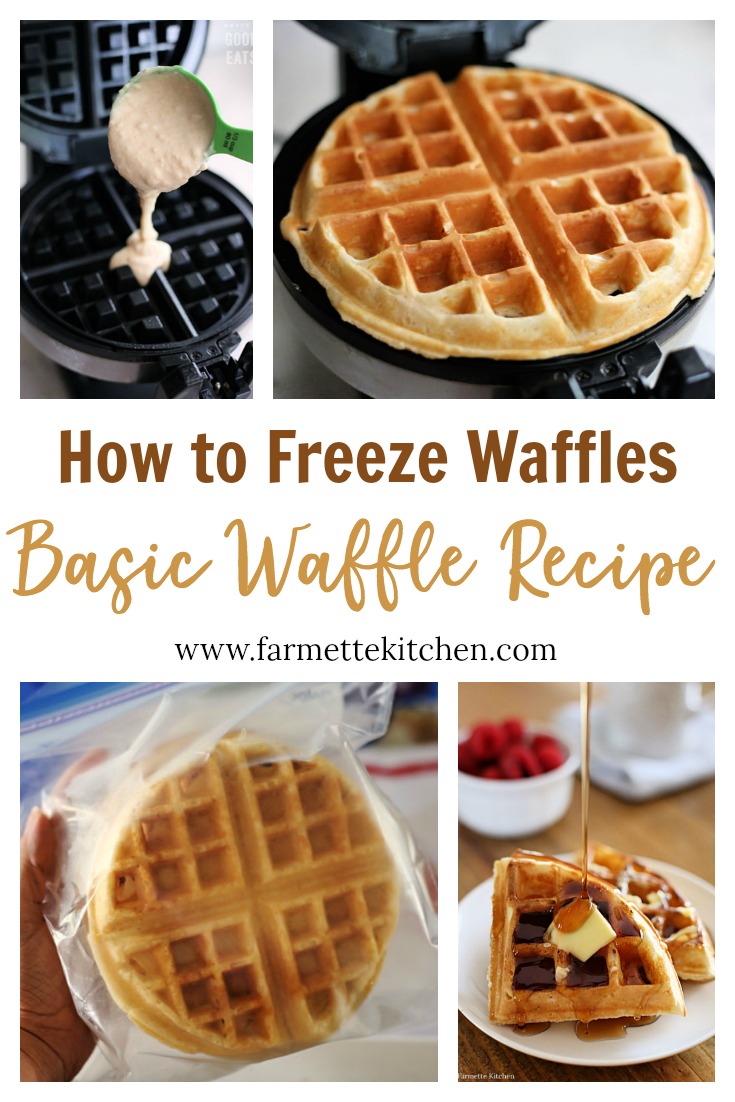 Use this Basic Waffle Recipe to stock your freezer with homemade frozen waffles. No buttermilk required, no need to whip the egg whites, just a few simple ingredients and you will never buy store-bought frozen waffles again!