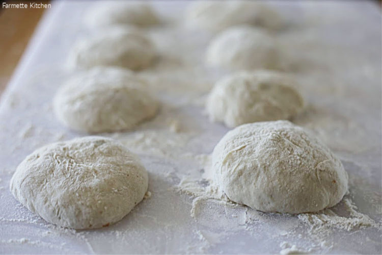 hotteok dough shaped into balls