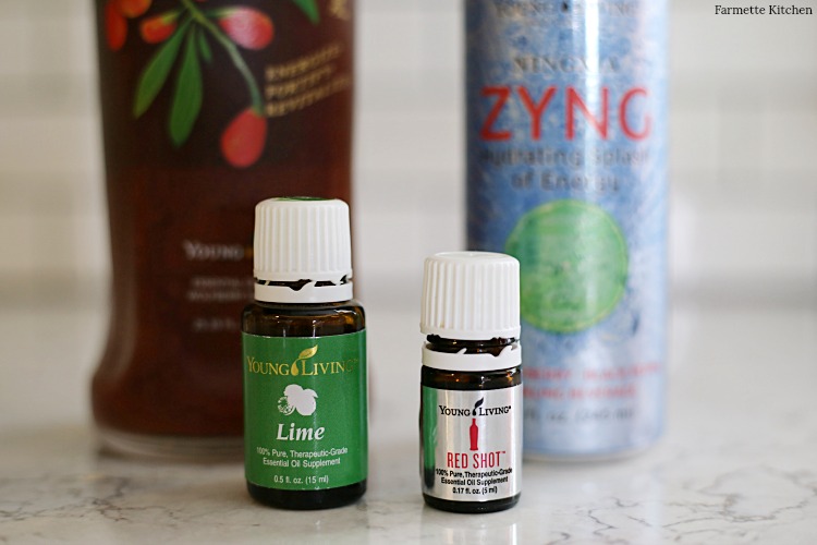 Young Living Lime Essential Oil and Young Living Red Shot Essential Oil