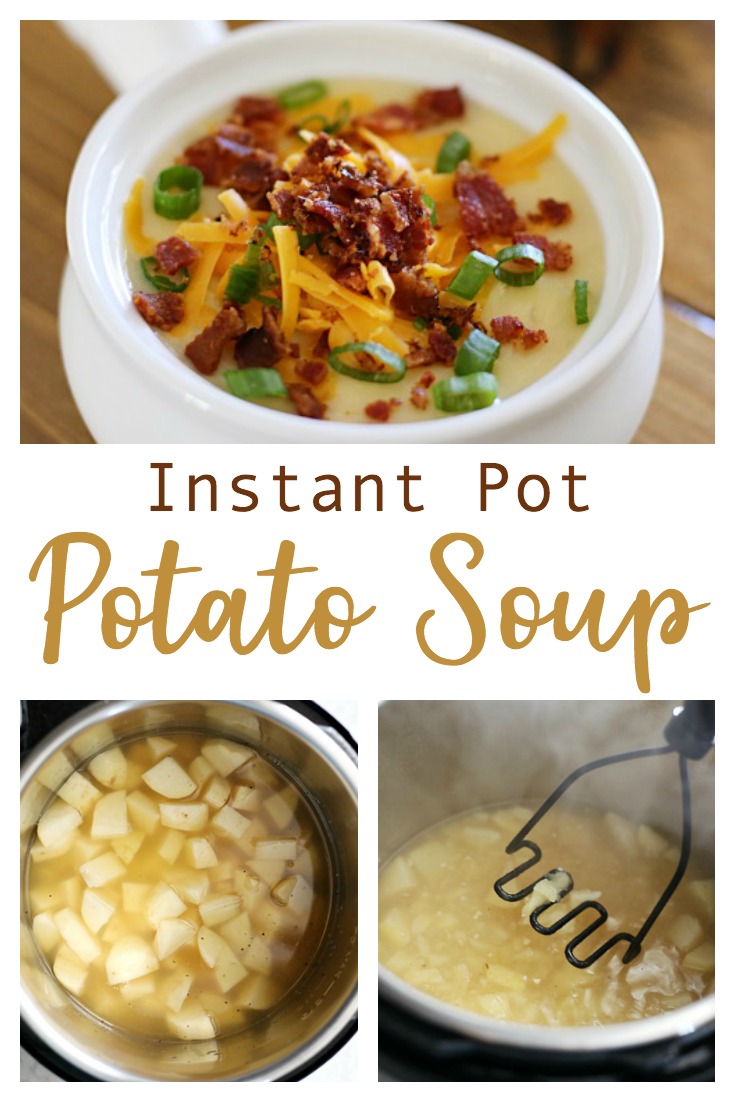 This Pressure Cooker Potato Soup is a simple, family-friendly recipe. A classic comfort food that can be ready in minutes and dressed up with shredded cheese, crumbled bacon, and diced green onion for a hearty meal.