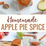 Apple Pie Spice is a simple blend of spices that I like to keep on hand during the fall and winter season. Use it in apple pie, whipped cream, or oatmeal for a flavorful treat!