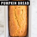 Pumpkin Banana Bread made with ripe bananas and pumpkin puree. This simple recipe makes five mini loaves that are super moist and full of soft pumpkin flavor.