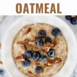 Instant Pot Oatmeal Recipe made in just four minutes of cook time using Old-Fashioned (rolled oats). This creamy oatmeal can be easily dressed up with your favorite toppings and sweeteners.