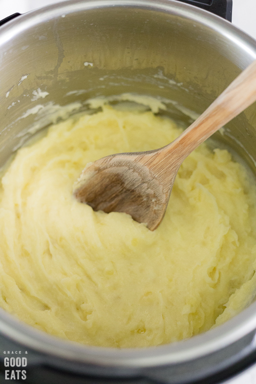 creamy mashed potatoes made in the Instant Pot