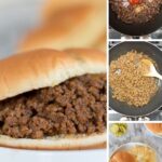 Easy Sloppy Joe recipe made with ground beef and a few pantry staples. This super easy weeknight meal comes together in minutes and is perfect on a bun with a side of pickles!