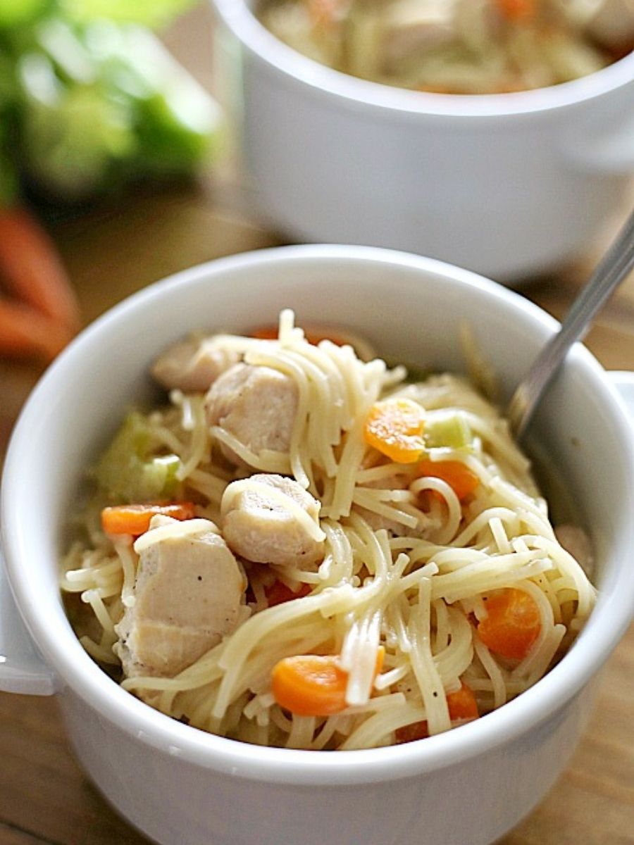 Creamy Chicken Noodle Soup (Instant Pot) Farmette Kitchen
