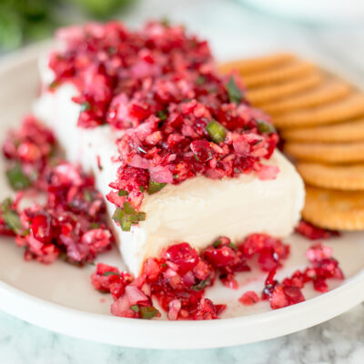 Cranberry Salsa - Served over Cream Cheese | Farmette Kitchen