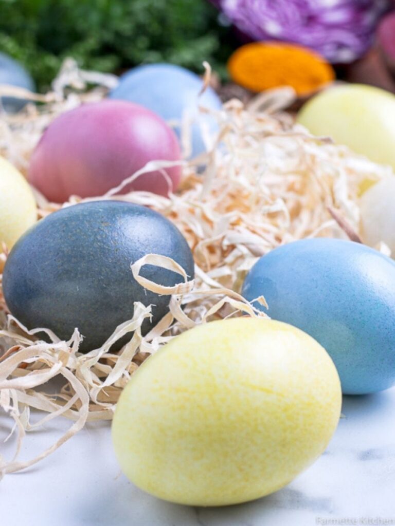 Natural Dyed Eggs using real, whole food ingredients. Swap the artificial colors and harsh dyes for things like spices, fruits, and vegetables.