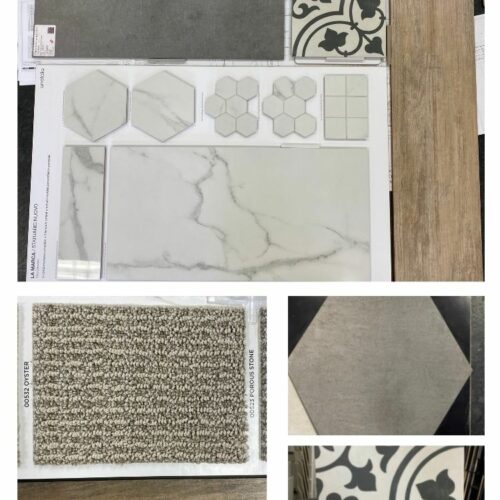 different flooring options in a collage