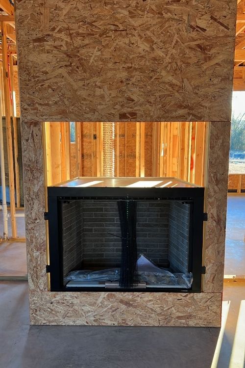 fire place insert installed