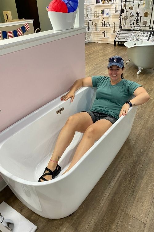 soaker tub at showroom