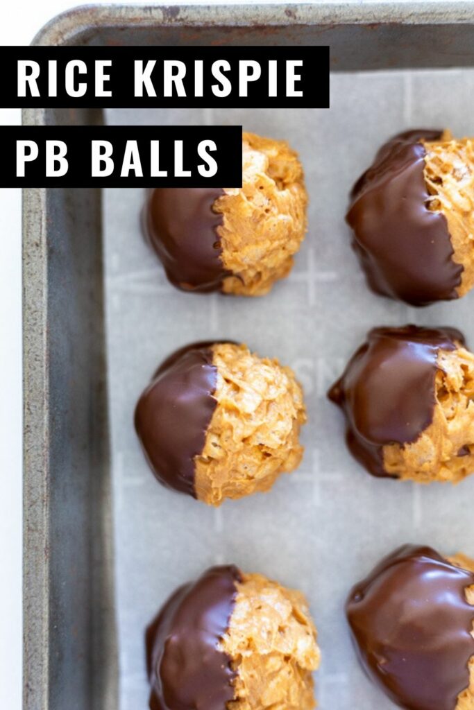 Peanut Butter Balls with Rice Krispies are a delicious no bake treat that can be made with only four ingredients in under 30 minutes.